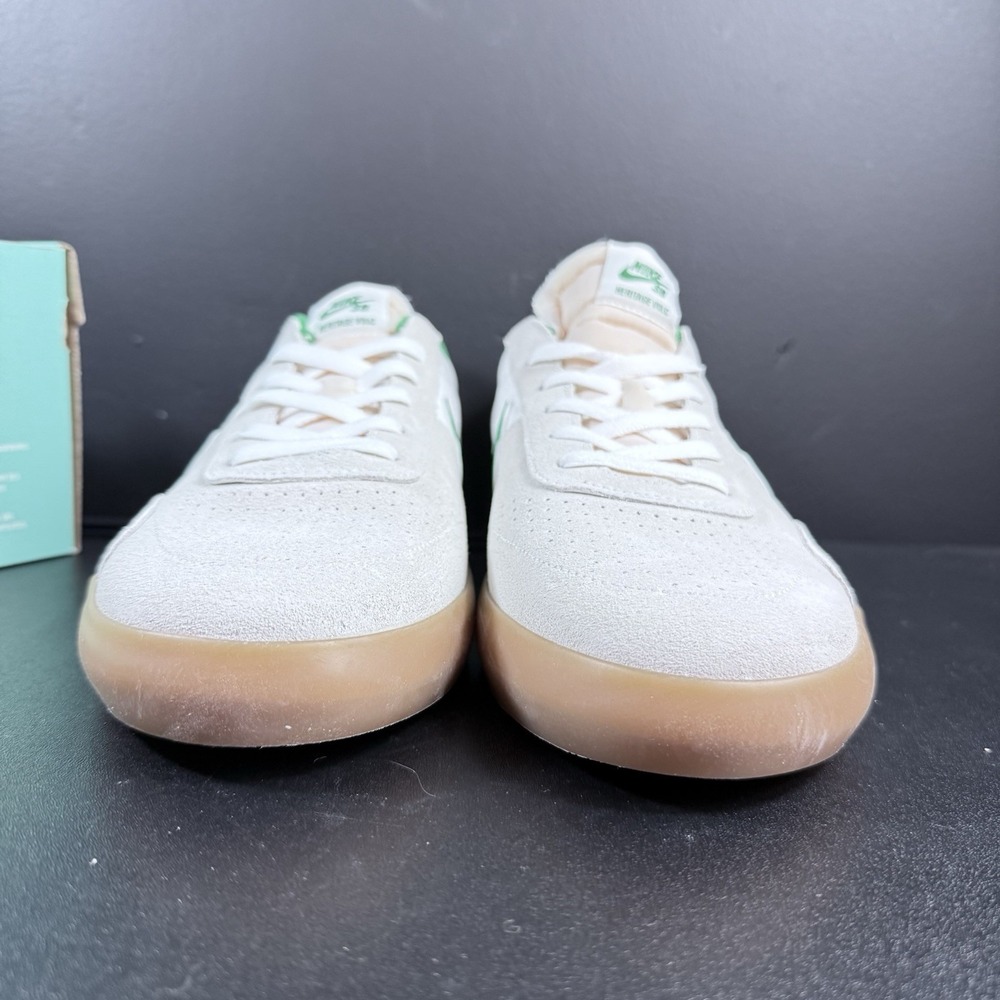 Nike Heritage Vulc SB Lucky Green Gum Sneakers Retro CD5010-101 Mens Size 12 - Picture 3 of 14